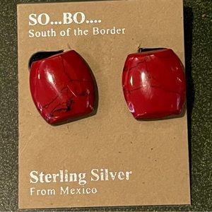 COPY - Red Jasper Sterling Silver Earrings